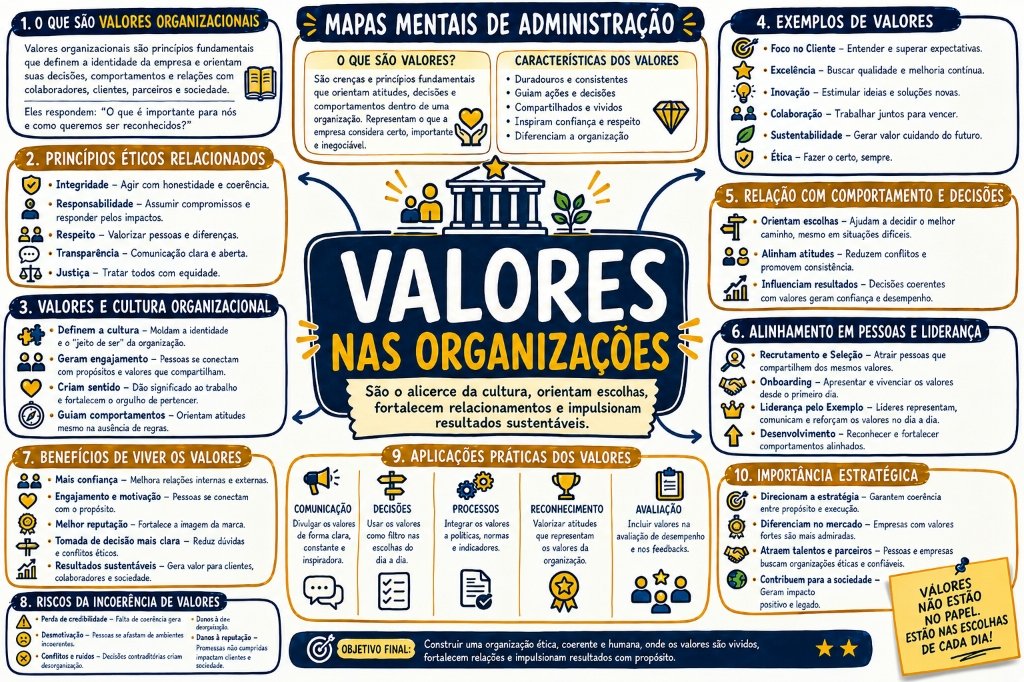 Mapa Mental - Valores nas Organizações